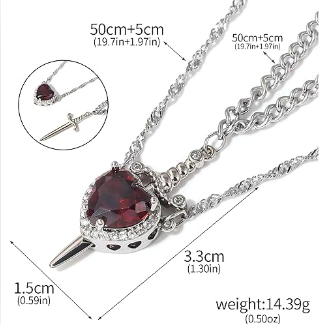 Collar De Corazon Y Espada